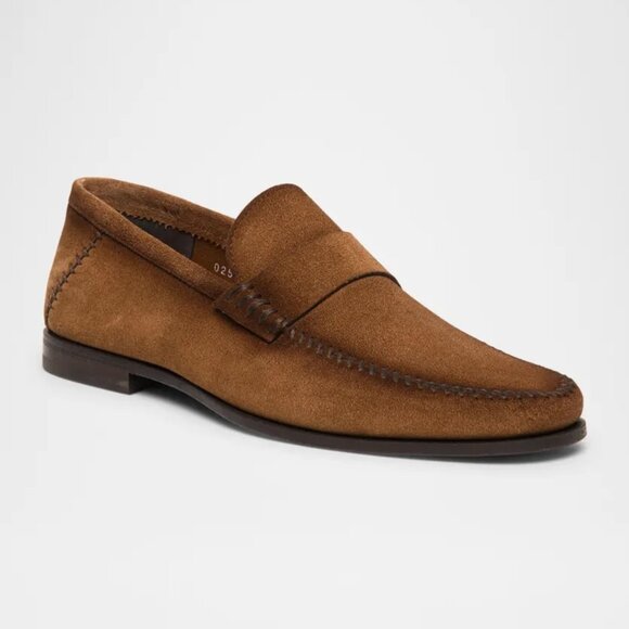 NEW Santoni Paine Men\'s Soft Suede Loafers (with box & dust bags) size 11 $720 main image 13